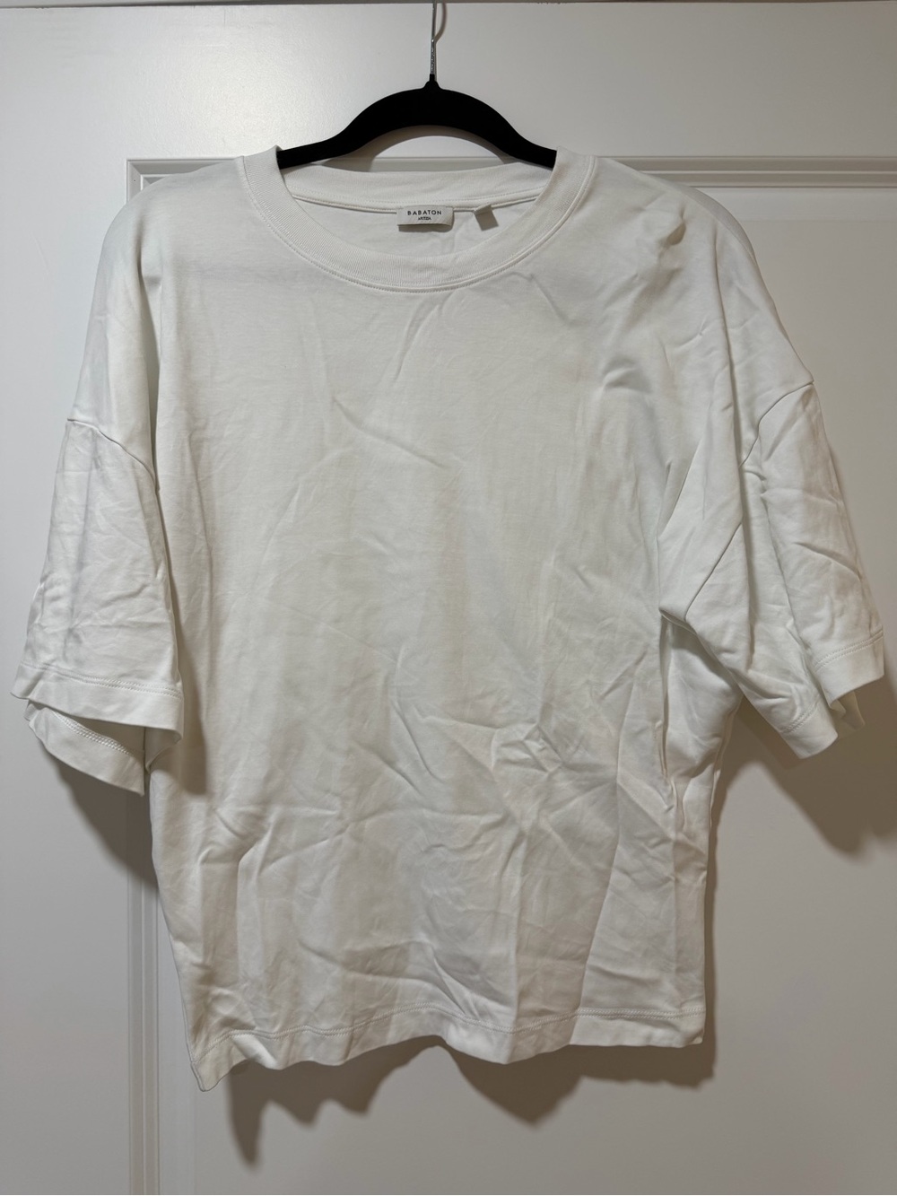 Babaton tapered Crewneck Tee in White M
